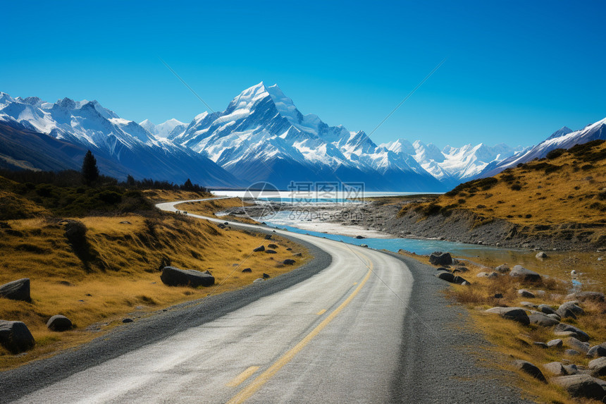 山区的道路图片