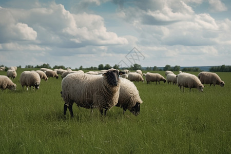 牧场上的羊图片