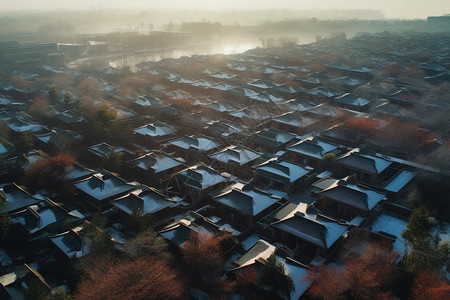 整整齐齐的住宅图片