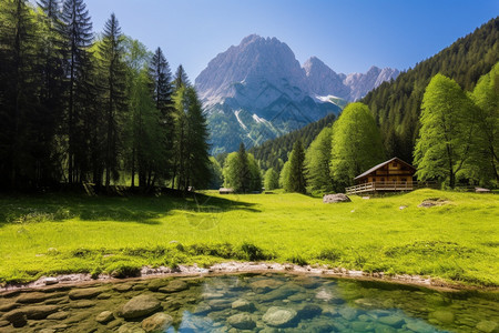 壮观的阿尔卑斯山脉图片