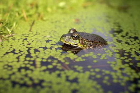 池塘里的青蛙背景