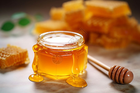 一瓶蜂蜜背景背景图片