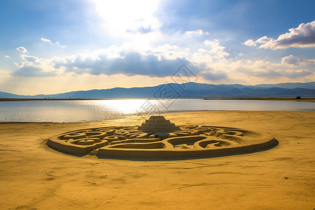 日出沙岛景色图片