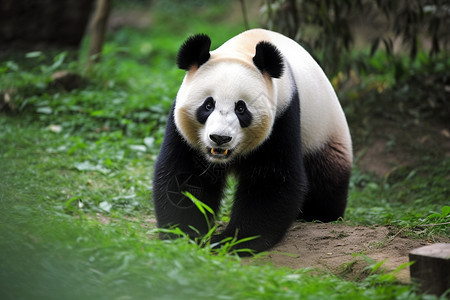 肥硕的野生大熊猫图片