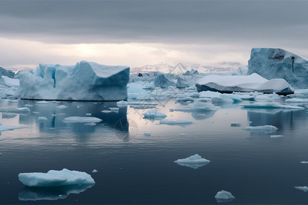 融化的冰川图片