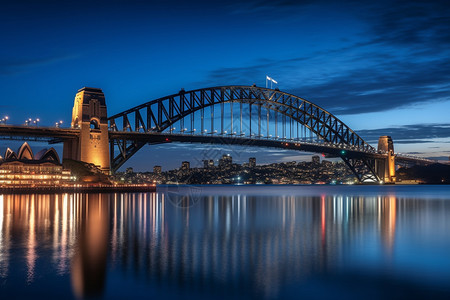 城市夜晚桥梁背景图片