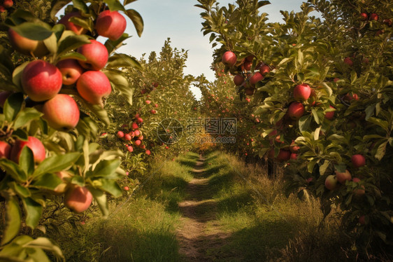 果园成熟的苹果图片
