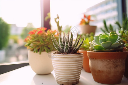 室内的盆栽植物图片