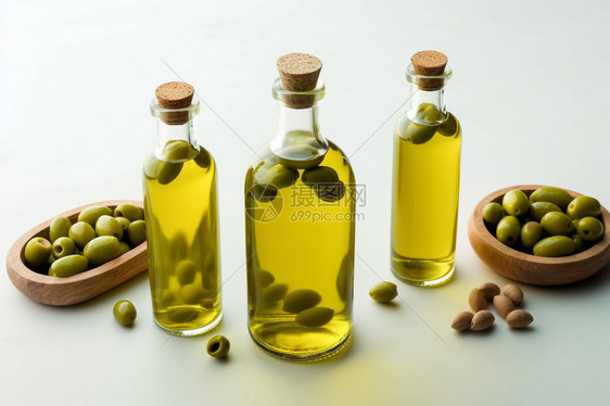 健康的食品橄榄油图片