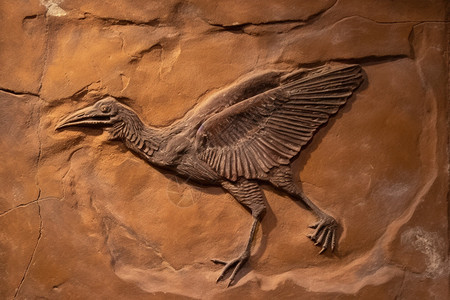 一个鸟类的化石图片