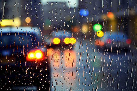 下雨天的驾驶视觉图片