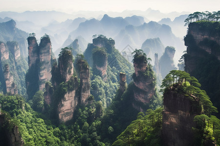 奇怪的山峰背景图片