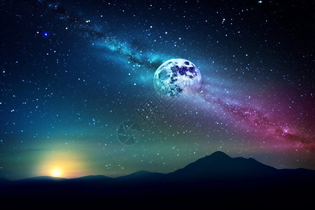 天文学的星空背景图片