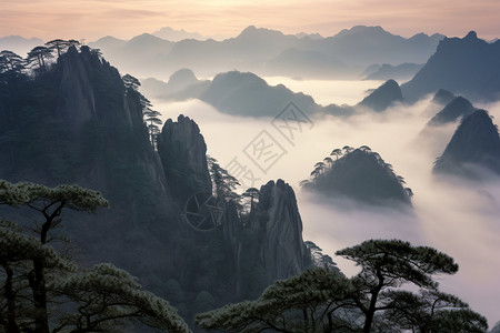 黄山风景区背景图片