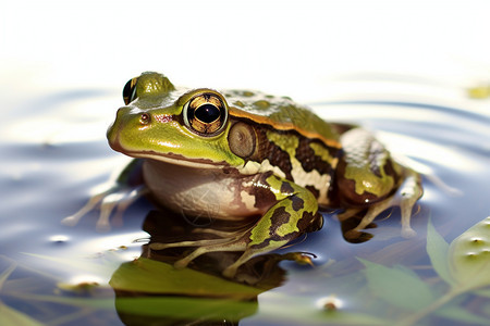 水塘里的青蛙图片
