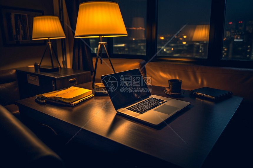 夜晚家居办公高清图片下载-正版图片600301868-摄图网