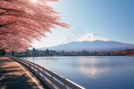 美丽的富士山景色图片