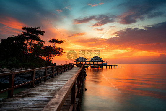 夕阳下的普吉岛图片