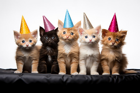 庆祝生日的小猫咪图片
