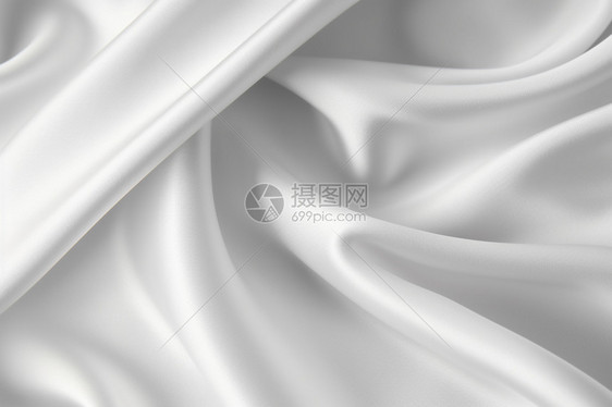白色丝绸面料图片