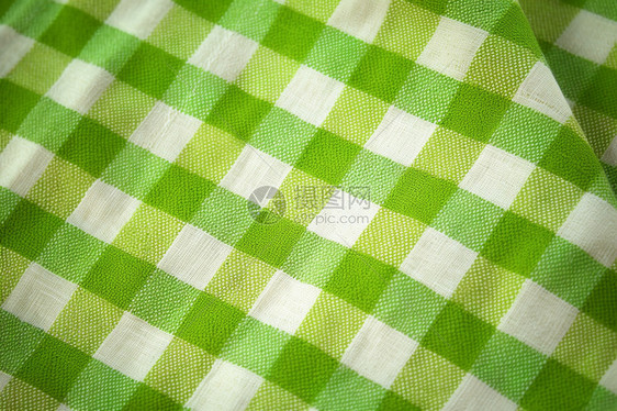 绿色格子布料图片