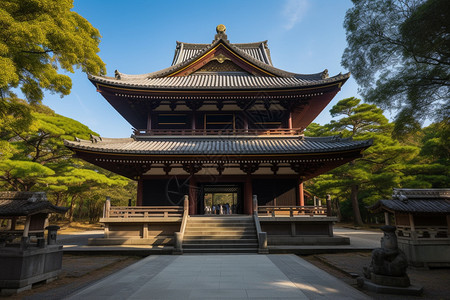 佛教建筑景观背景图片