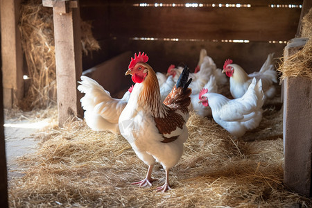 人工养殖的母鸡图片