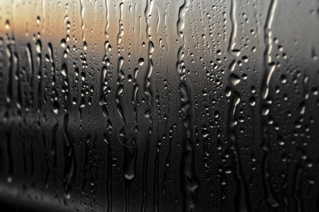 水滴雨后的玻璃背景