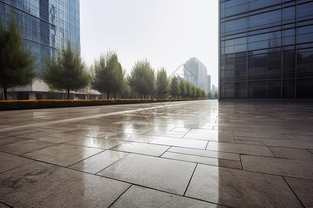 大理石路面光滑的城市玻璃砖背景