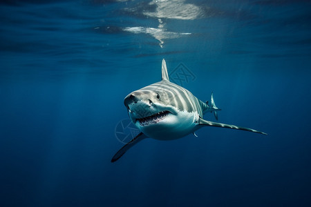 海底危险的大白鲨图片