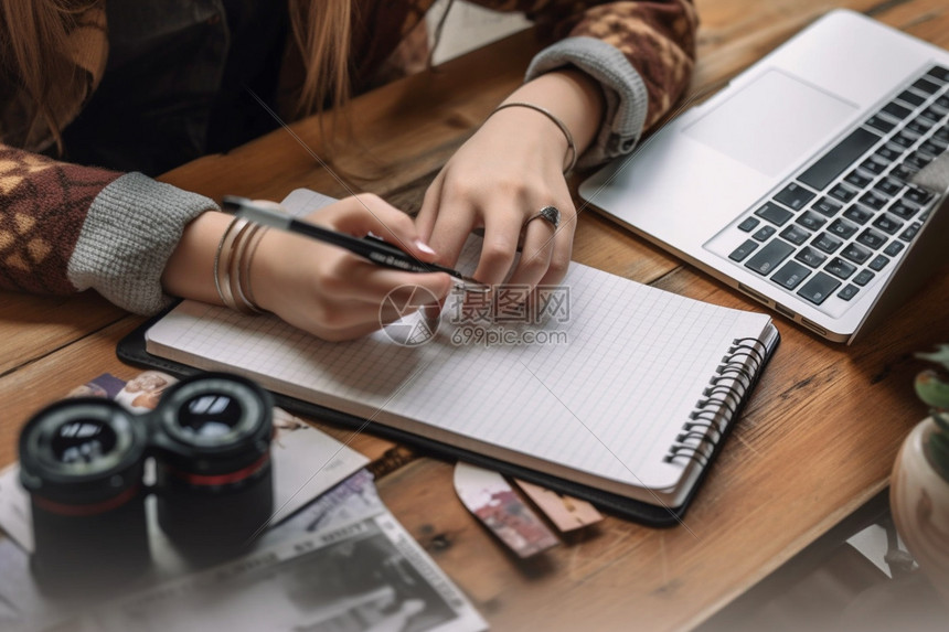 正在写字的女人高清图片下载-正版图片600303943-摄图网