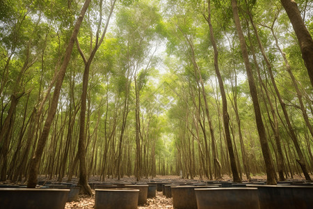 丛林乳胶种植基地背景图片