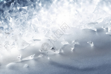 冬季冻结的雪花创意背景图片