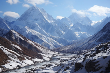 高原冰川的美丽景观图片