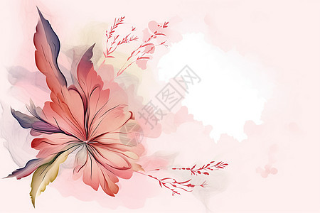 水彩花朵绘画背景图片
