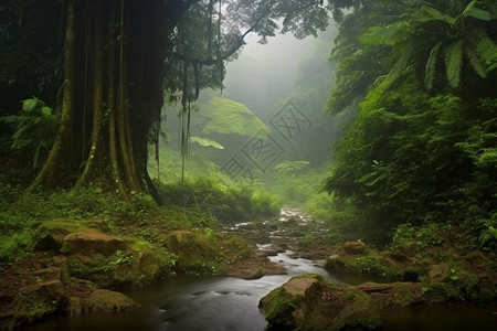 原始气息的雨林图片