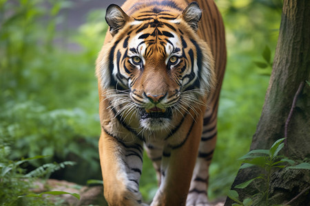 森林中野生的老虎图片