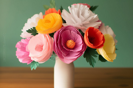 花瓶里制作的花朵背景图片