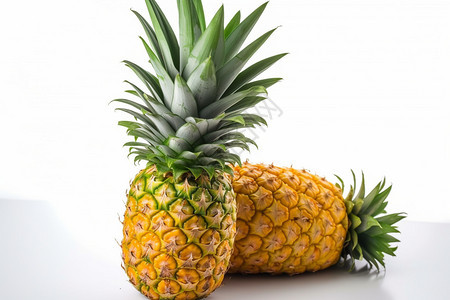 新鲜多汁的菠萝背景图片
