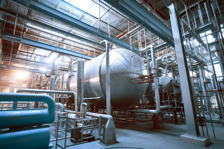 化学工厂的工业设备图片