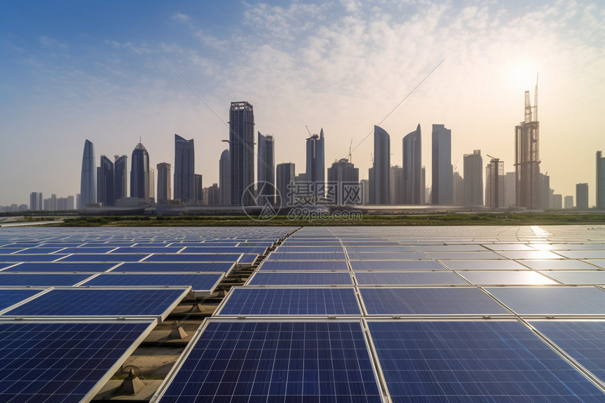 城市中的新能源光伏高清图片下载-正版图片600305149-摄图网