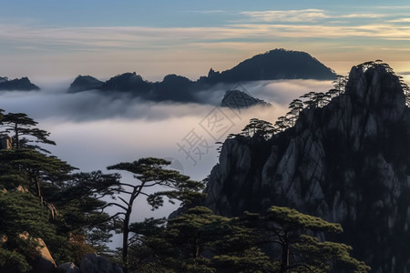 安徽黄山的图背景图片