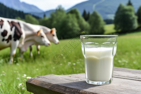 乡村的乳白色饮料背景图片