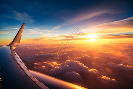 飞机安检机舱外的天空背景