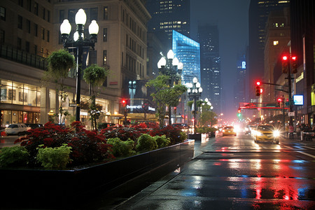 现代化都市夜景图片