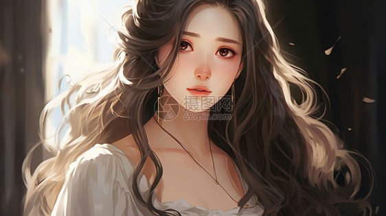 卡通动漫美少女艺术插图图片