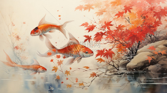 天堂鱼的艺术插图图片