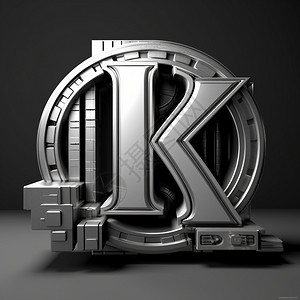 金属K字体模型图片