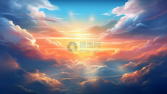 创意天空插图图片