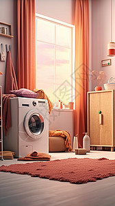 家庭洗衣房图片
